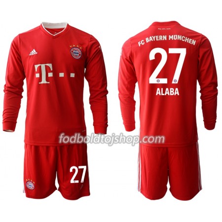 FC Bayern München David Alaba 27 Børn Hjemme Fodboldsæt 2020-21 L/S (+ Korte bukser)